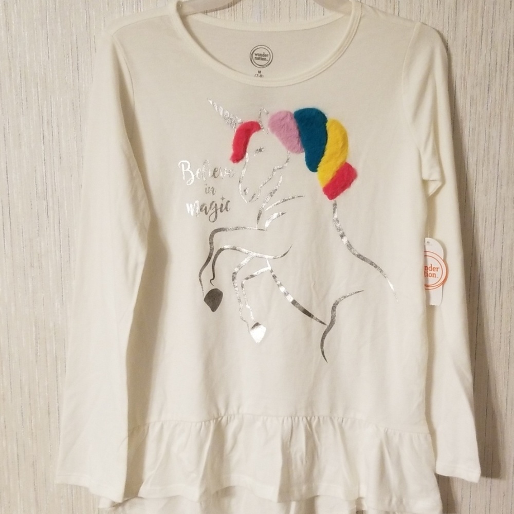 Little girls unicorn shirt